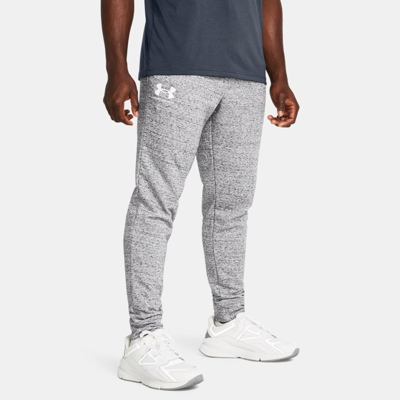 Men's Under Armour Rival Terry Joggers Mod Gray Light Heather / Onyx White L